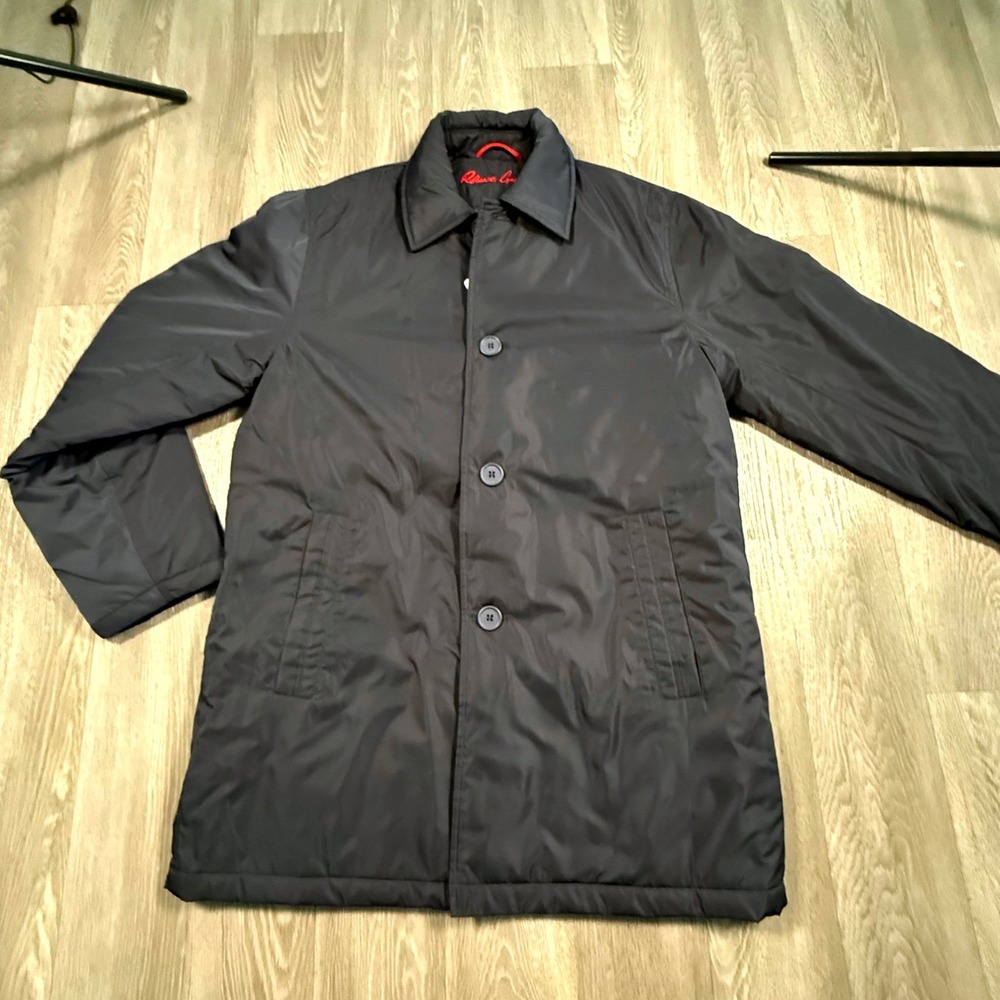 Robert Graham Men's Navy Quilted Lined Barn Coat Size S